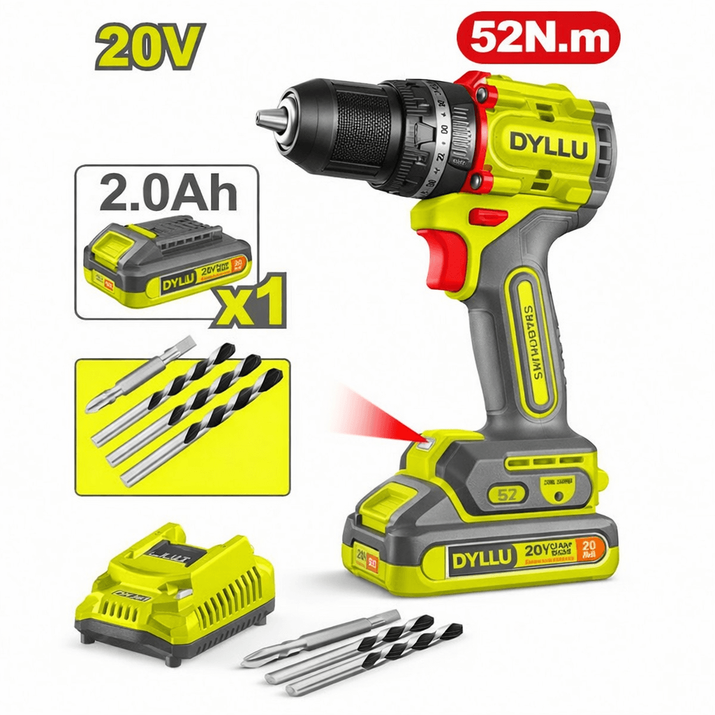 Masina de gaurit si insurubat cu acumulator 20V/1*2.0Ah DYLLU DTCDP5282